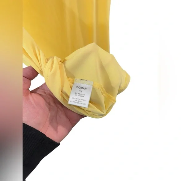 Dressbarn Sunny Yellow‎ Drape Top - Picture 5 of 5